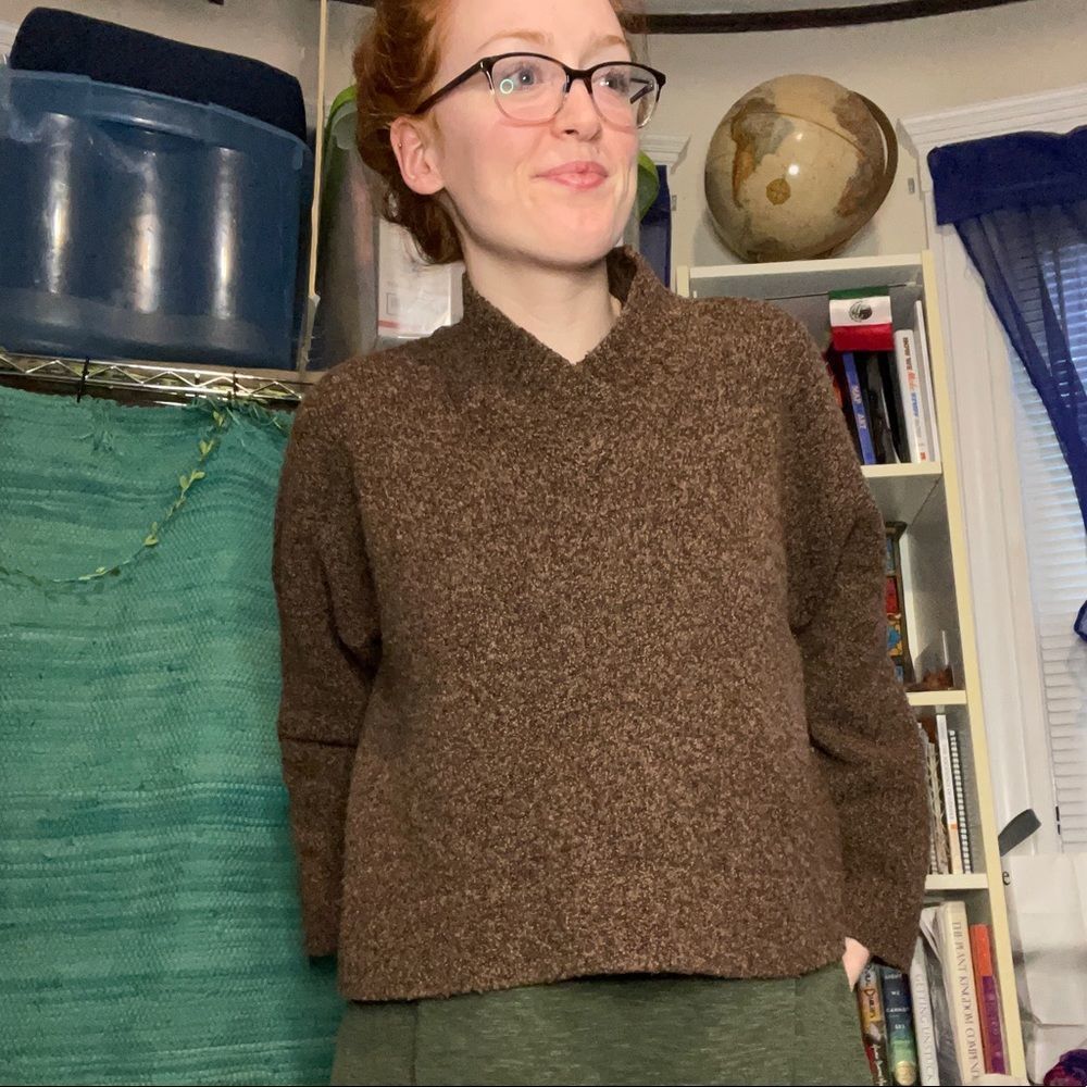 Eskandar Sweater Brown -merino wool /cashmere
